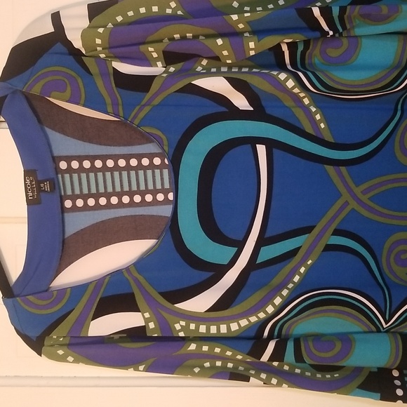 Multicolor Abstract Pattern Dress - Picture 8 of 9